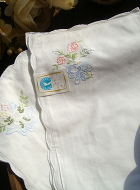 外贸英式复古纯棉手绣婴儿枕套布艺装饰杯垫餐垫30X40CM 超值精品