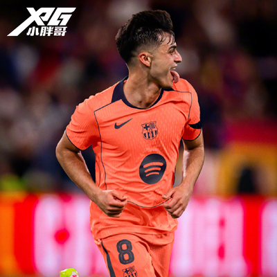 小胖哥XPG耐克25-26巴萨球员版第二客场球衣短袖比赛训练足球服男