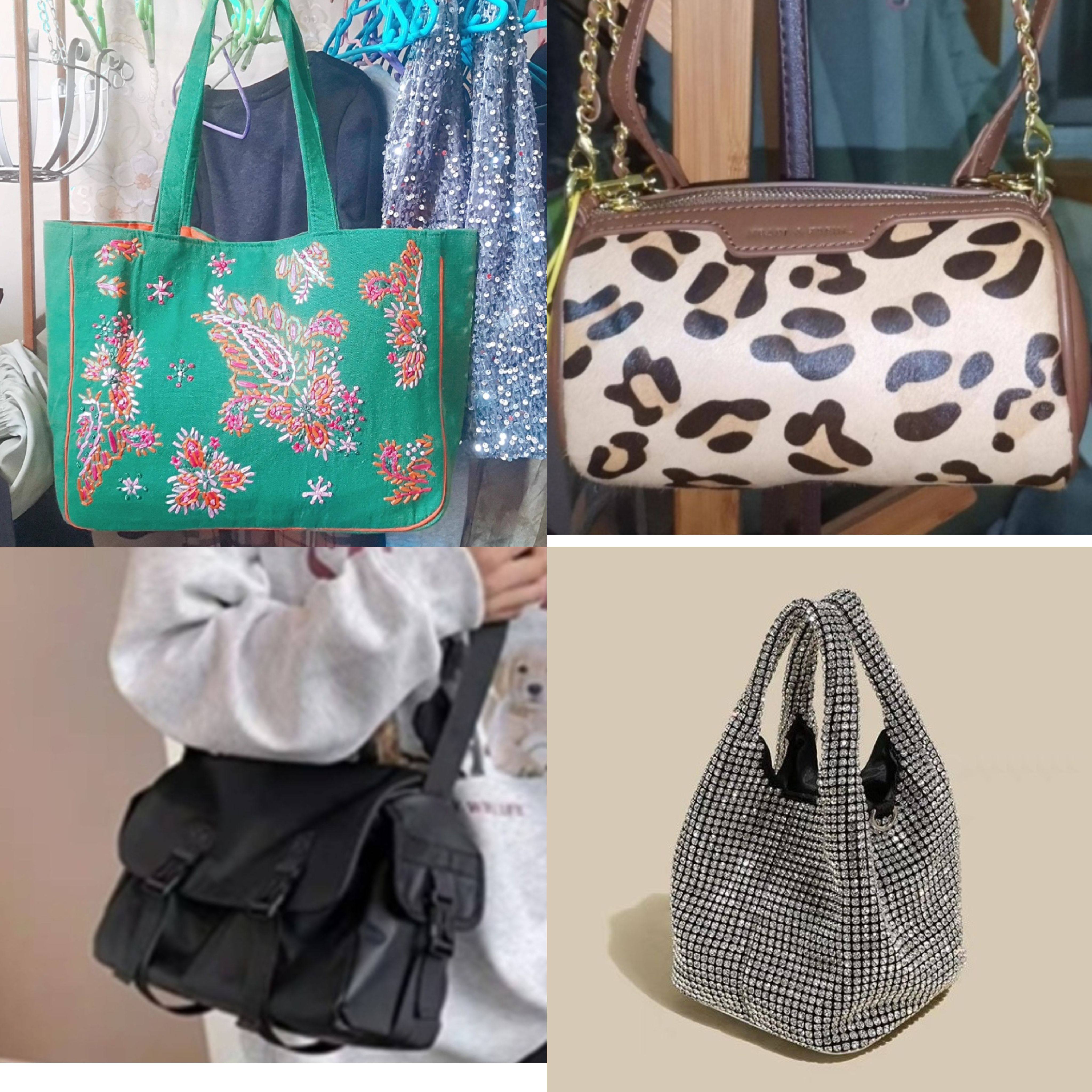 外单重工刺绣钉珠手拿包手提包宴会包机车包精致质感米色铂金包女