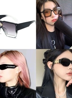 小方框字母大框太阳镜墨镜女性