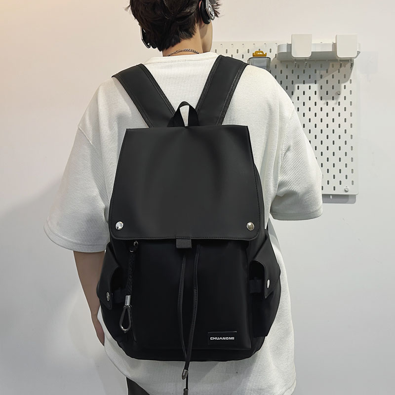 书包女纯色新款初中专用学生背包