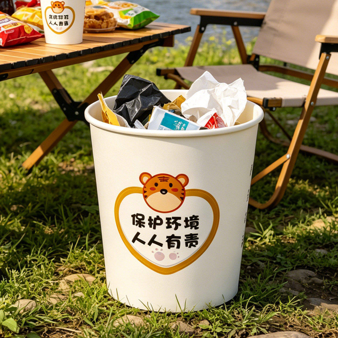 一次性垃圾桶家用厨房客厅办公室厕所卫生间可爱室内户外露营专用