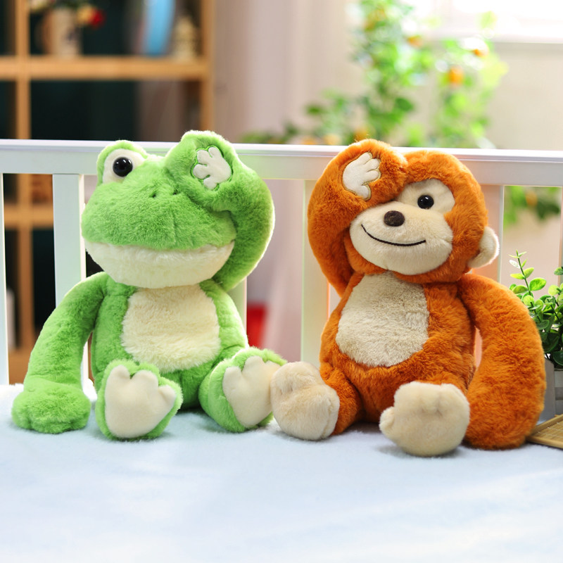 可爱躲猫猫青蛙公仔趣味猴子毛绒玩具熊猫恐龙鸭子布娃娃女生礼物,玩具/童车/益智/积木/模型,毛绒/玩偶/公仔/布艺类玩具,淘宝优惠券,粉丝福利购,淘宝优惠卷