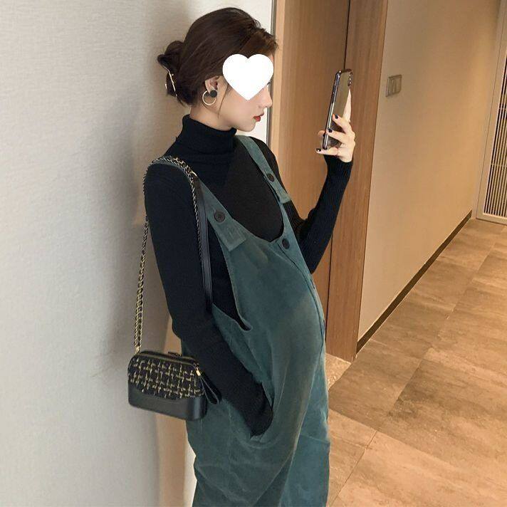 孕妇背带裤春秋装孕妇裤子外穿潮套装