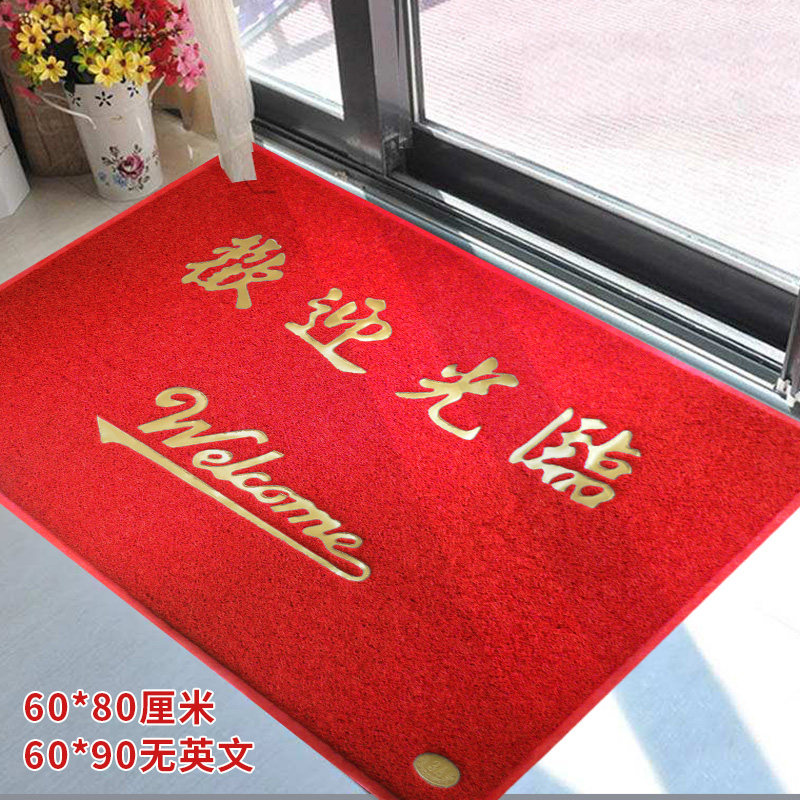欢迎光临垫地垫酒店门前出入平安垫环保地毯塑料垫拉丝垫迎宾地毯