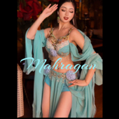 佐寒梦璐肚皮舞新款 显瘦表演服性感气质东方舞演出服 高级演出套装