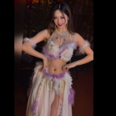 肚皮舞新款 显瘦表演服性感气质班服长裙白色 高级演出套装