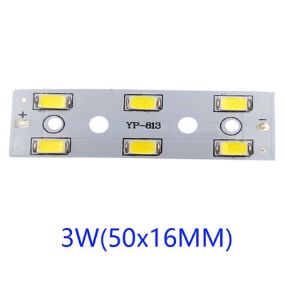 6LED 贴片客厅水晶吊灯3W长方形20×80mm白板5730-2B3C光源灯板