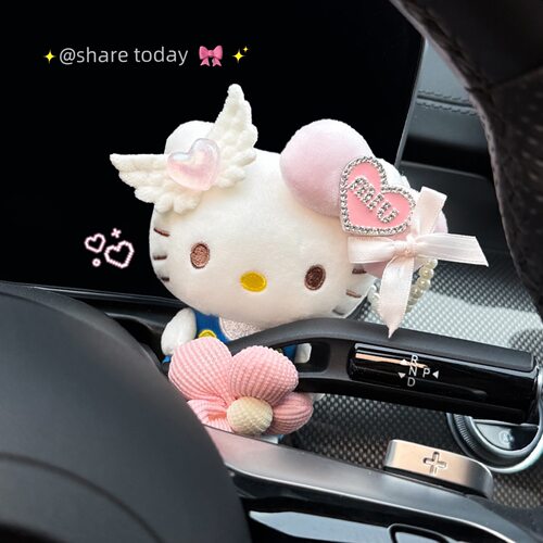 可爱kitty创意车载汽车怀挡装饰转向灯玩偶雨刮器公仔怀档摆件女