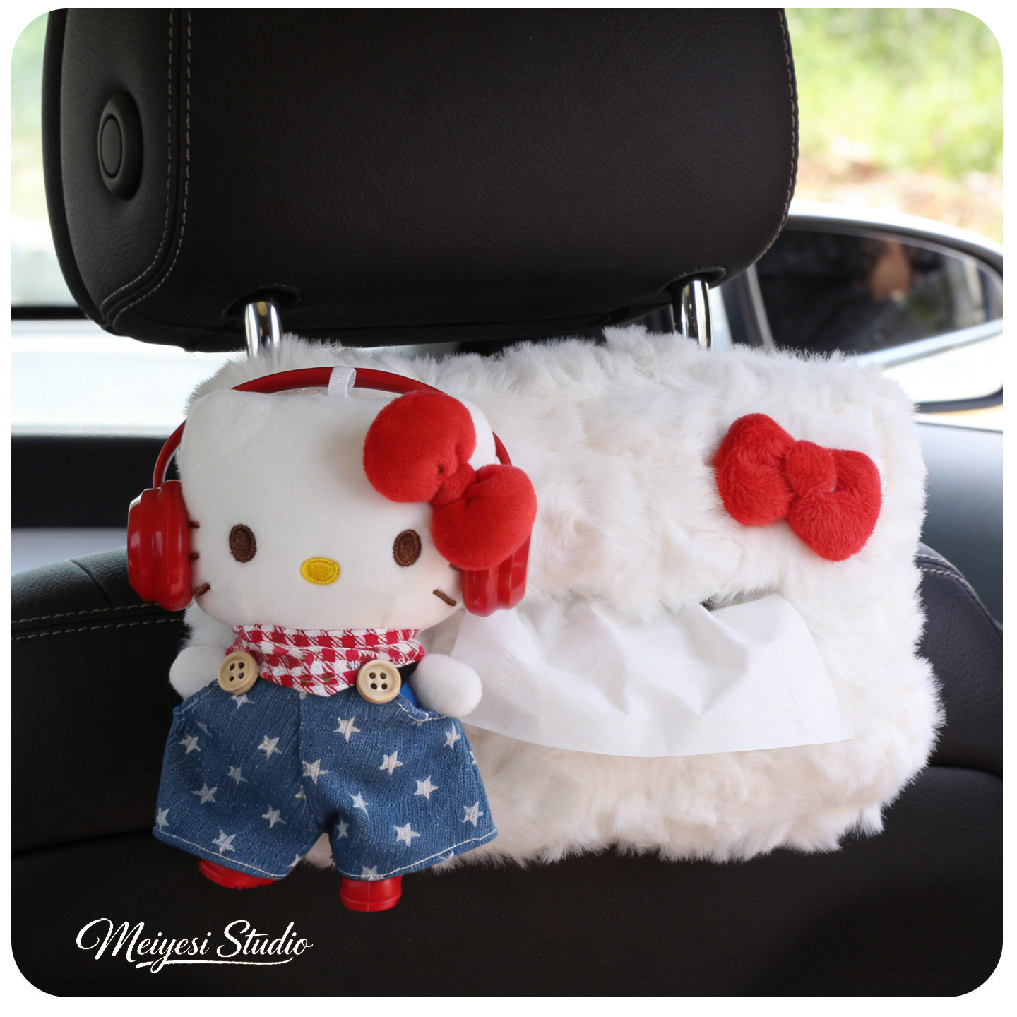 Hellokitty车载纸巾盒抽纸盒2026新款汽车后排头枕悬挂式高级感女