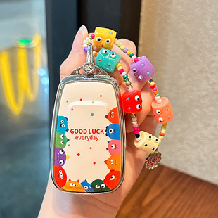 适用丰田皇冠陆放钥匙套小怪兽卡通图案/雷凌卡罗拉代TPU保护壳包