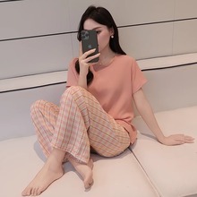 年轻人棉绸套装女夏外穿短袖T恤家居服质量好的绵绸睡衣2025新款