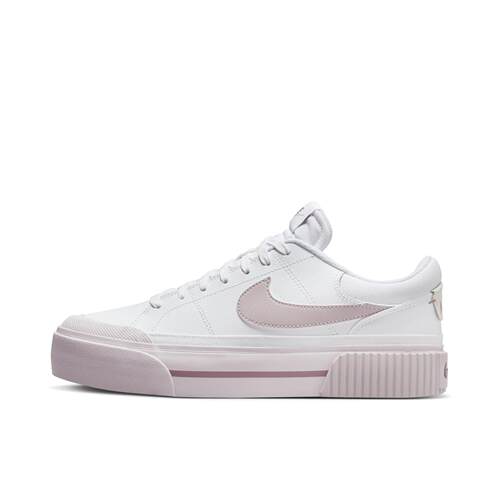 Nike Court Legacy Lift 舒适 板鞋 女款 白粉色DM7590-105