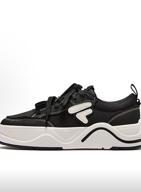 FILA FUSION斐乐潮牌 50-50 DX II CVS帆布板鞋男女 黑白上海ZM仓