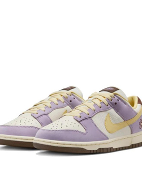 山东QD仓耐克Nike Low米紫色刺绣小花女款低帮休闲板鞋FB7910-500