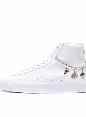 Nike Blazer 皮革 复古 中帮 板鞋 女款 白色DM0850-100
