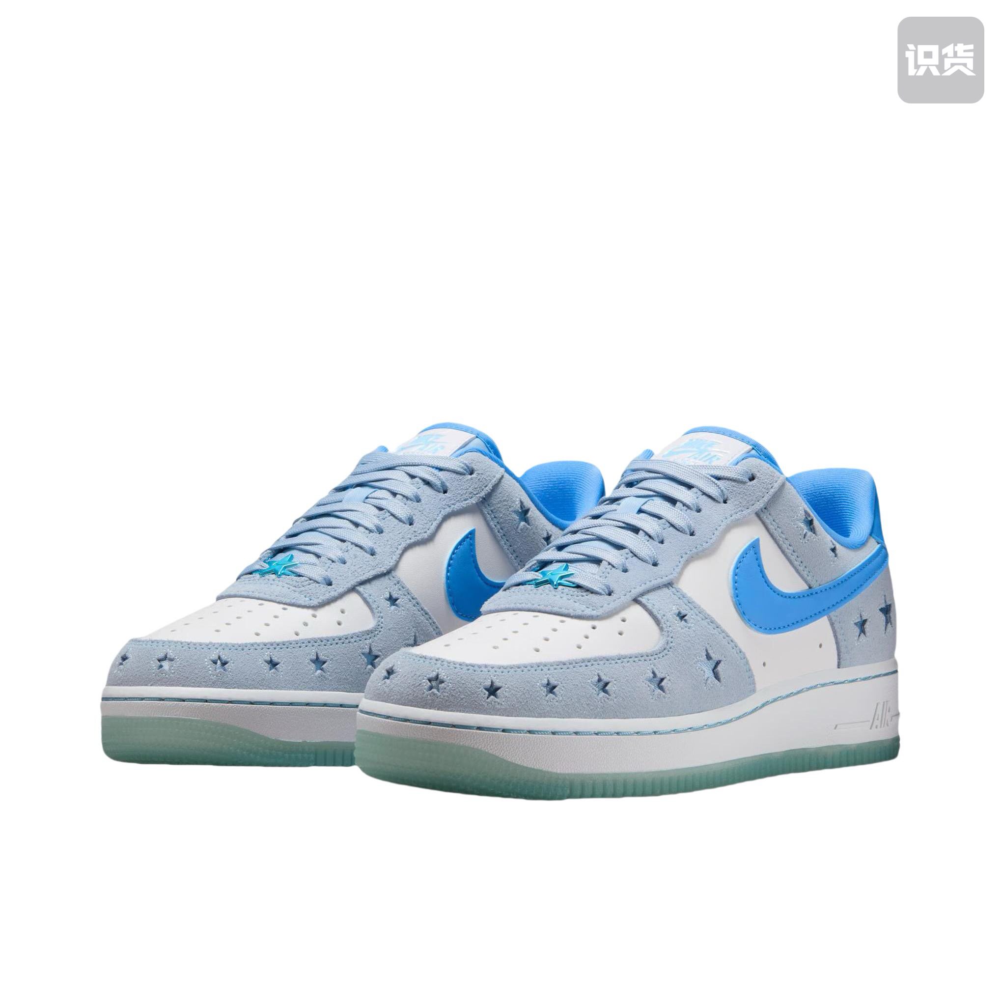 Nike Air Force 1 舒适低帮板鞋 女款 冰蓝色HQ8051-400河南zm