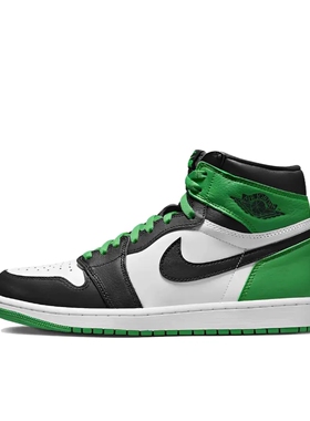 Air Jordan 1 板鞋 高帮/凯尔特人/黑绿脚趾DZ5485-031济南ls