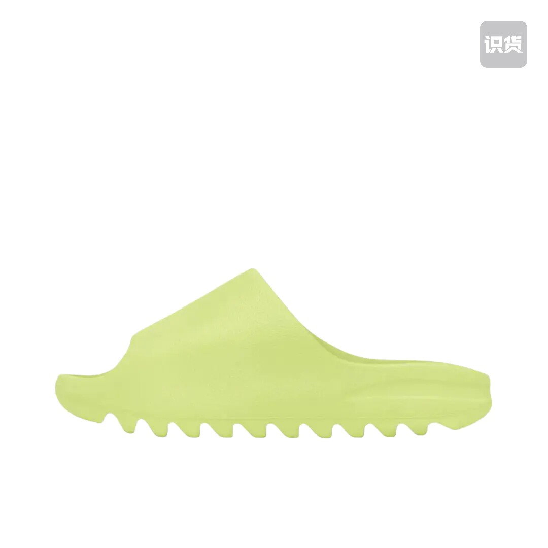 adidas Yeezy Slide 橡胶底 拖鞋 雾面/苹果绿 HQ6447图片