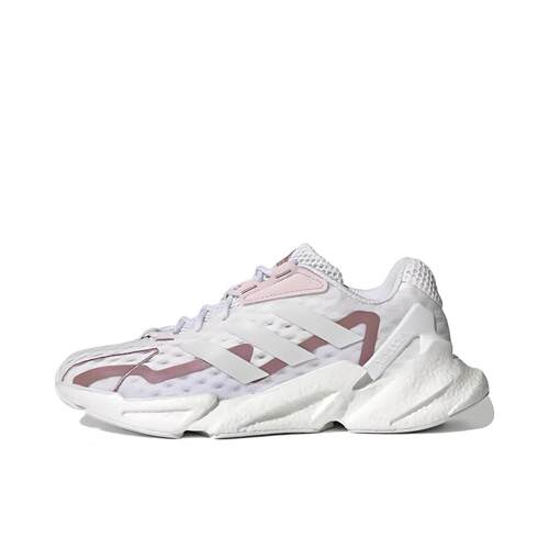 adidas X9000l4 日常舒适减震透气 低帮跑步鞋 女款 白紫GX7758