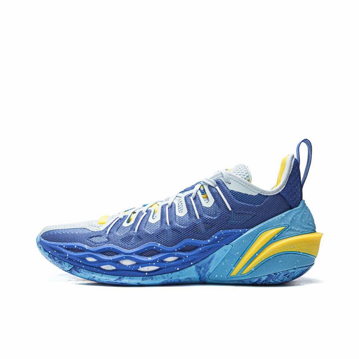 LiNing高帮篮球鞋男款蓝色/白色/蓝色ABAV051-10安徽xc仓过年正常