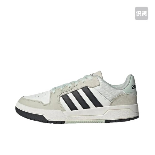 adidas neo Entrap低帮板鞋男女同款白黑JI2546