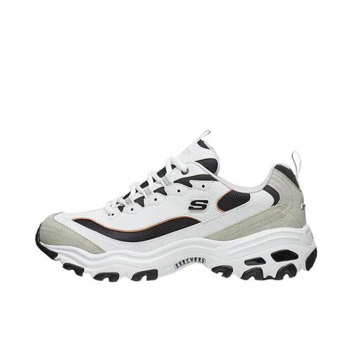 Skechers斯凯奇 D'LITES 1.0 熊猫鞋 黑白金 老爹鞋666114-WLGY