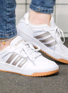 阿迪达斯舒适百搭低帮板鞋男女同款白金FY5296南昌XG
