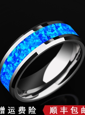 飒雅时尚钨金男士戒指欧美范