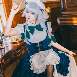 【现货】星雨魔法店原创东方Project二设十六夜咲夜cosplay女仆装