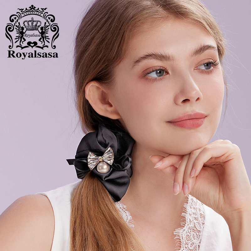 仿珍珠大肠发圈高级感蝴蝶结发绳