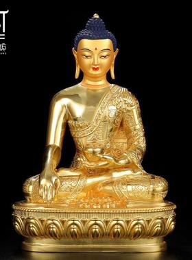 释迦地藏金刚萨埵长寿药师财神准提佛母佛佛像摆件黄铜鎏金多尺寸