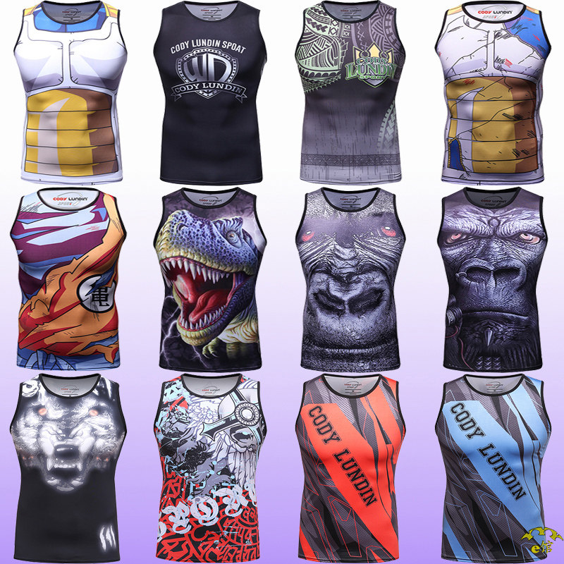 七龙珠悟空贝吉塔紧身运动背心恐龙猩猩无袖t恤砍袖宽肩修身型男,运动服/休闲服装,运动背心,淘宝优惠券,粉丝福利购,淘宝优惠卷