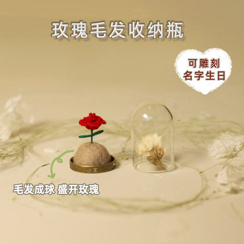 宠物毛发纪念瓶diy定制 猫咪狗狗毛发保存收集收藏瓶离世纪念品