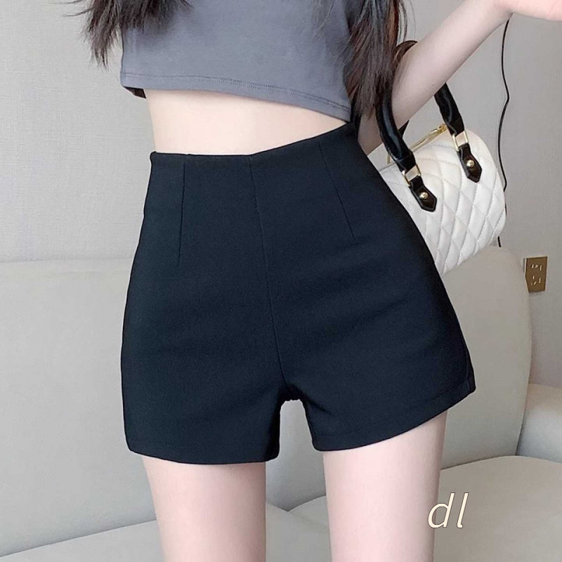 白色西装短裤女夏外穿高腰a字紧