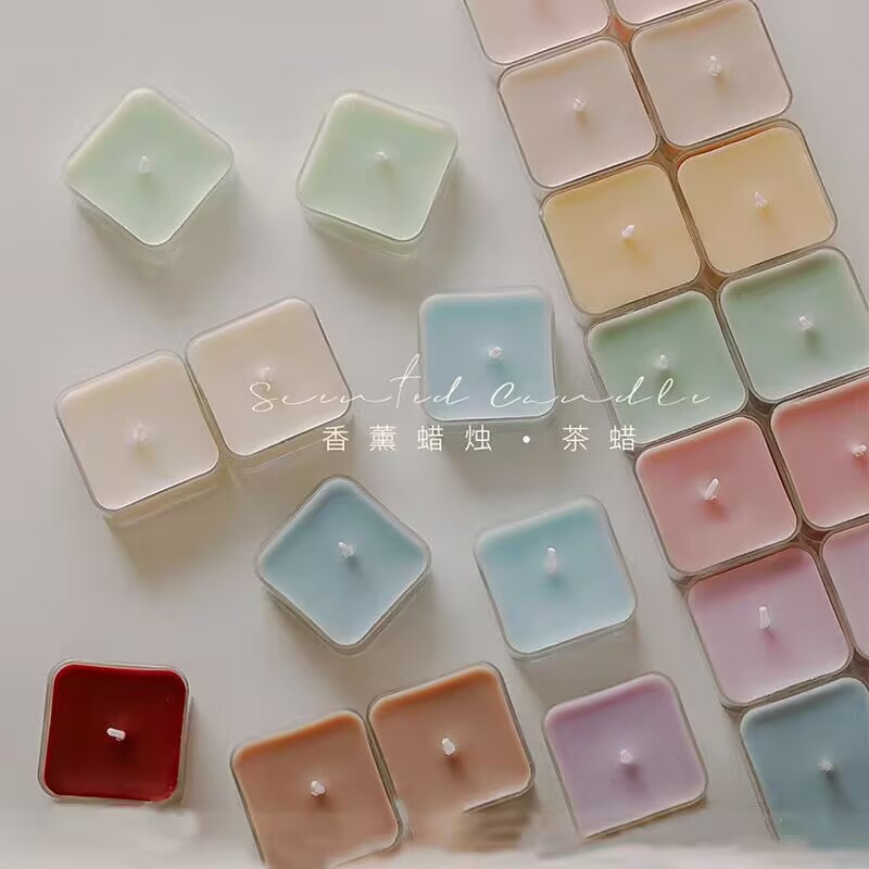 圆形小茶蜡4小时小众结婚伴手礼氛围感礼物手工创意香氛香薰蜡烛