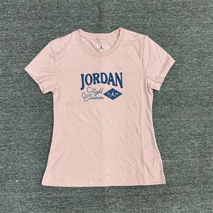 正品耐克Nike女子AJ修身透气轻薄印花运动休闲短袖T恤FN5724-607