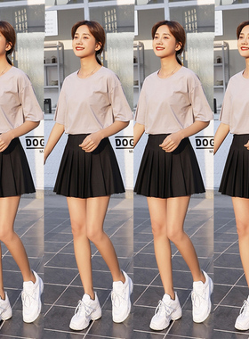 大码百褶裙女短裙半身裙新款白色加长版夏季好看弹力松紧自带