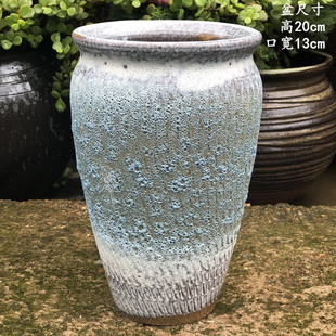 手工粗陶花盆小高盆老庄多肉盆紫乐多肉老庄盆透气紫砂陶罐法师盆