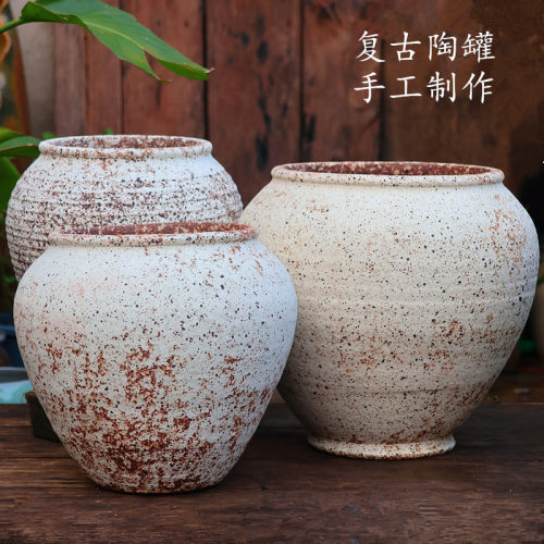 手工绿植花盆陶瓷粗陶罐花盆大号
