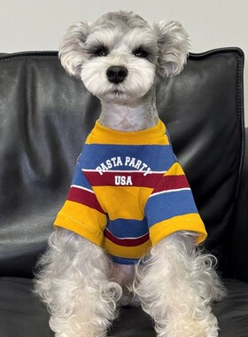 雪纳瑞泰迪防掉毛衣服网红狗狗衣服夏潮牌薄小狗衣服春夏薄款衣服