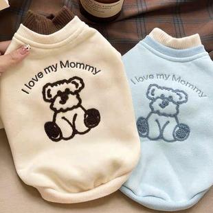 秋冬加厚比熊博美卫衣假两件保暖狗狗衣服泰迪秋装 高领小猫狗衣服
