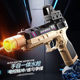 跨境电动连发蝰蛇S200水枪玩具维克托联动回弹全自动打水仗玩具抢