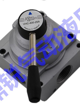 气动手转阀K34R8-15H中泄式三位四通底部孔手动换向阀K34R8-15T