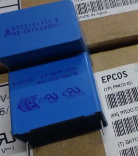 B3202 300V0.47UF U47  27.5MM EPCOS 西门子薄膜电容 原装现货