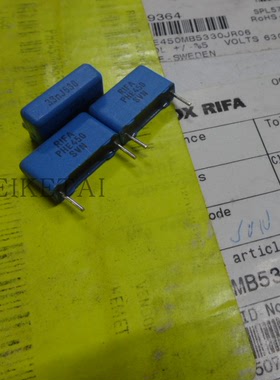 PHE450MB5330JR06 KEMET集美RIFA 630V33NF 0.033UF 15MM薄膜电容