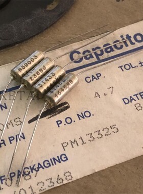 M39003/01-2368 50V4.7UF 10%  KEMET 集美 轴向钽电容 全新原装