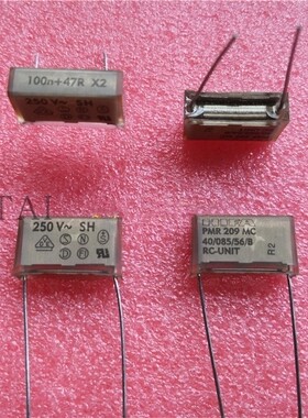RIFA PMR209MC 250V100n+47R 250VAC 0.1uf+47R X2复合阻容电容