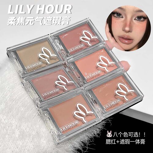 LILY HOUR柔焦元气遮瑕膏 丝滑柔雾绵密贴肤持妆女韩系跨境彩妆品