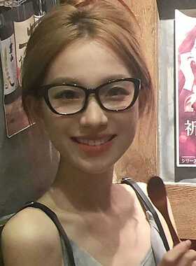 猫眼黑框近视眼镜女学生早八素颜神器平光镜防蓝光辐射方圆脸显瘦